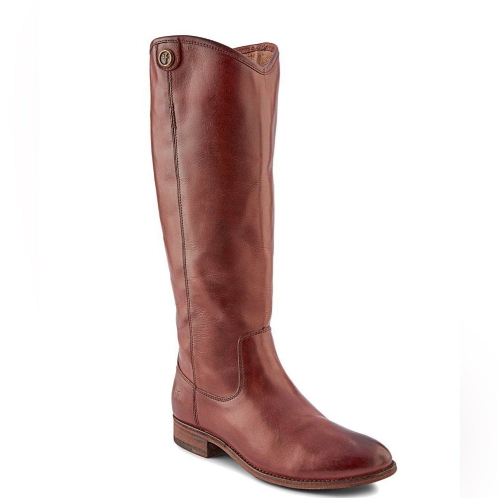 Frye Women's Melissa Button 2 Heeled Boots in Mahogany Brown